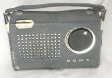 Sony TR-609 Six Transistor AM Radio, With Original Leather Case Works RARE