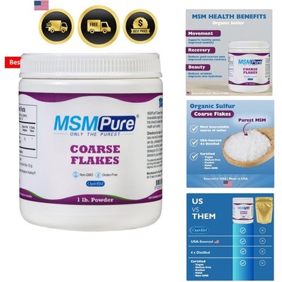 MSMPure Coarse MSM Powder Flakes   -Made MSM for Joint Health, Skin Appearanc...