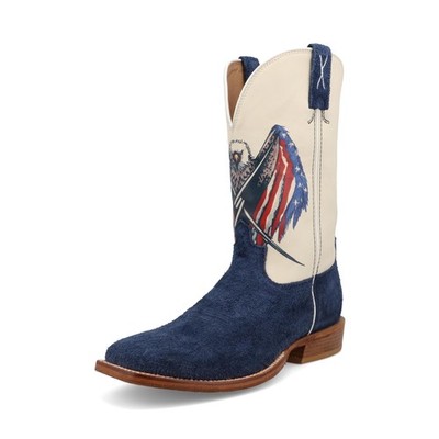 Twisted X Men's 12'' Tech X Boot CellStretch and Tech X,Red, White, & Blue 9.5 EE