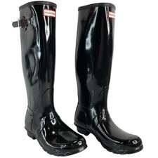 Hunter Rain Boots Women's Sz 8 Original Tall Glossy Waterproof WFT1000RGL New