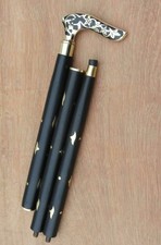 Vintage Brass Handle Victorian Wooden Walking Stick Canes Antique Designer Gift