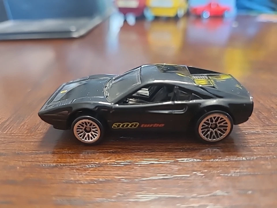 Ferrari Flying Colors Race Bait 308 Turbo 1977 negro Malasia vintage Hot Wheels Foto 3 de 4