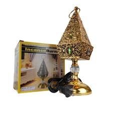 YASMEEN Electric Golden Incense Bakhor Bakhoor Burner
