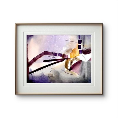 Neal 11''x15'' Abstract Original Watercolor on Paper Modern Home Wall Art