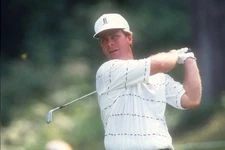 American golfer Hal Sutton tees off during the day one Kemper Open- Old Photo 2