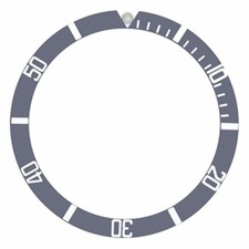 BEZEL INSERT FADED BLACK TO GREY FOR ROLEX SUBMARINER 1665 5508 1680 7928 GREY