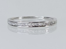 14K White Gold APX 1/5 CTW Round Diamond 2.6mm Wedding Band Ring Sz  AM1087067 