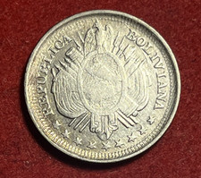 Bolivia 20 Centavos 1889 PTS FE Silver Coin KM#159.2 T11211