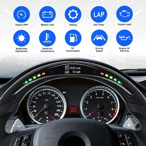 Echtes Carbon Fiber Smart LED Steering Wheel für M3 E90/E92/E93 DCT 2007-2013 - Picture 9 of 24