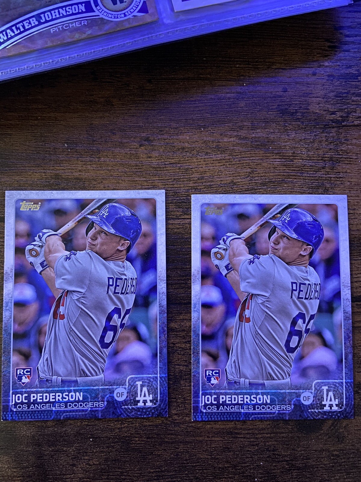 TWO Joc Pederson RC 2015 Topps Chrome #129 Dodgers Braves
