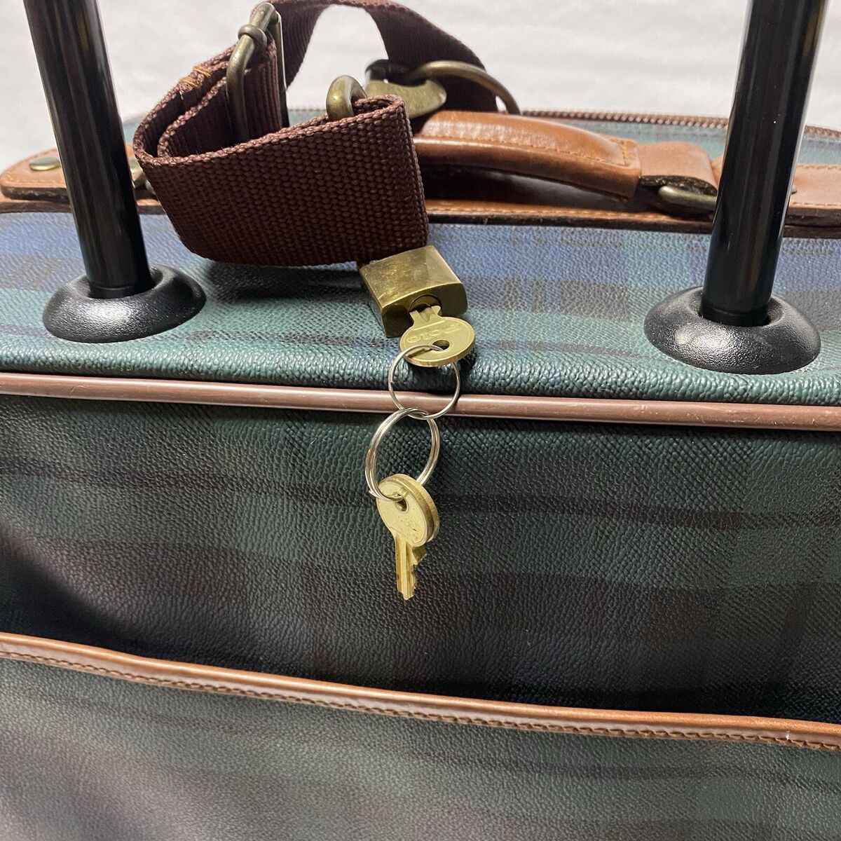 RARE Polo Ralph Lauren Blackwatch Suitcase Canvas Leather RARE Polo Ralph Lauren Blackwatch Suitcase Canvas Leather