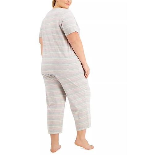 Damen Pyjama Set Baumwolle Strick Charter Club XXXL Capri für größere Frauen NEU - Bild 4 von 4