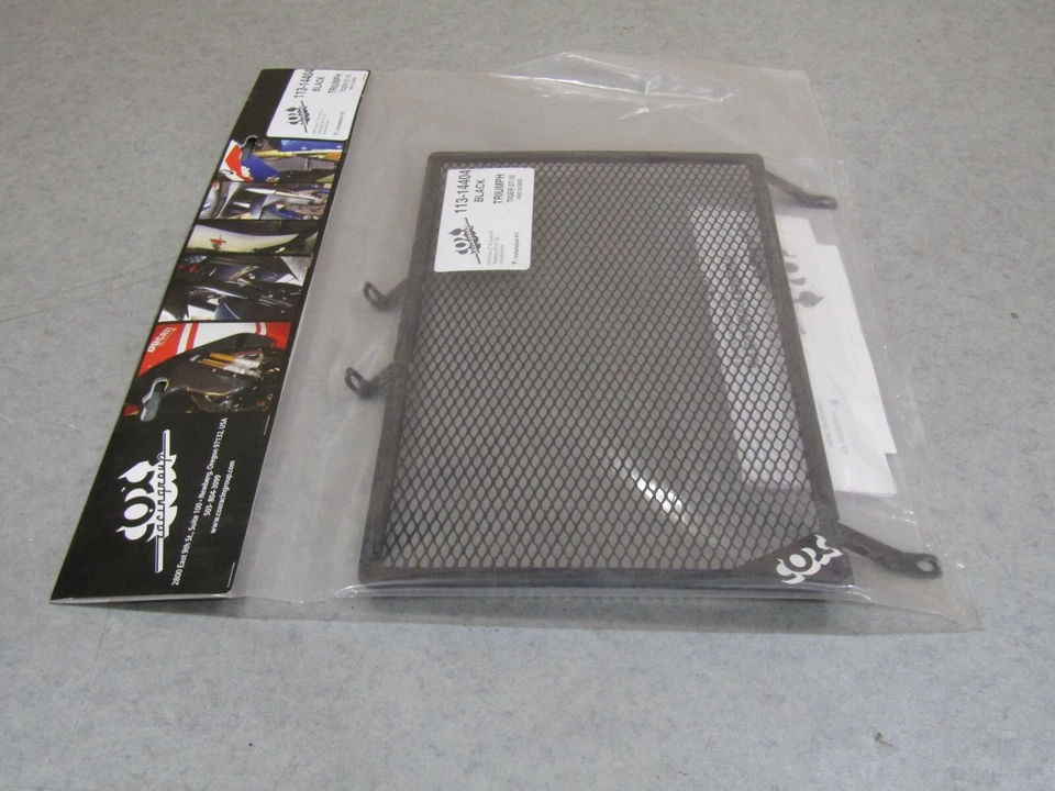 COX RACING BLACK RADIATOR GUARD 2007-2010 TRIUMPH 1050 TIGER NEW 113-14404 - Image 3 of 4