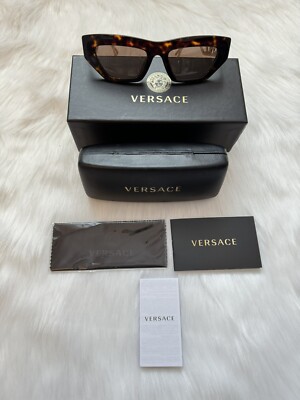 VERSACE Cat Eye Sunglasses! Brand new in box! NEW VERSACE VE4450 GB1/87 WOMEN CAT EYE BLACK SUNGLASSES  main image 3