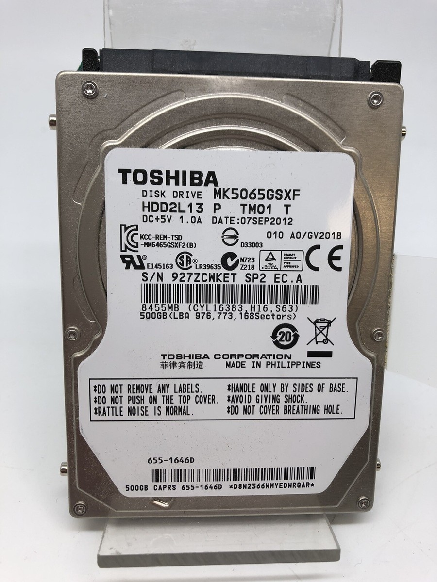 Toshiba MK5065GSXF 500GB Internal Hard Drive 2.5 Inches Used | eBay