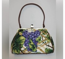 ISABELLA FIORE RARE GRAPE VINYARD EMBELLISHED MULTIMEDIA HANDBAG NWOT 359