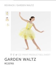 Revolution Dance costume adult medium   Garden Waltz  