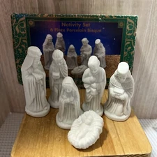 Porcelain 6 Piece Nativity White Set Small