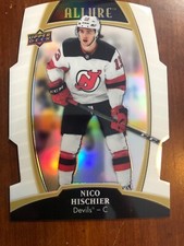 19-20 UD Allure Hockey Die Cut White Rainbow 24 Nico Hischier