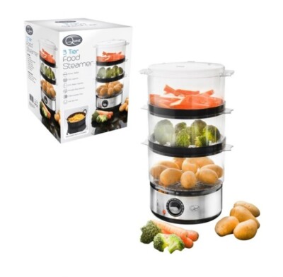 Quest Digital Elektrisch 3 Ebenen/400 W 6 L Dampfgarer - Reis, Gemüse, Fisch