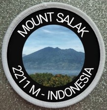 3" Mount Salak Indonesia Sublimation Iron / Sew Patch Badge 