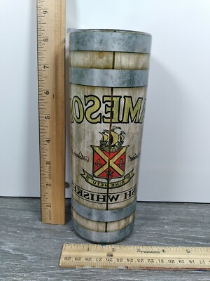 Jameson Whiskey Barrel 20 oz Skinny Tumbler Reverse Lettering Error 