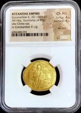 1059 -1067 AD GOLD BYZANTINE CONSTANTINE X HIST NOMISMA NGC CHOICE AU 4/4