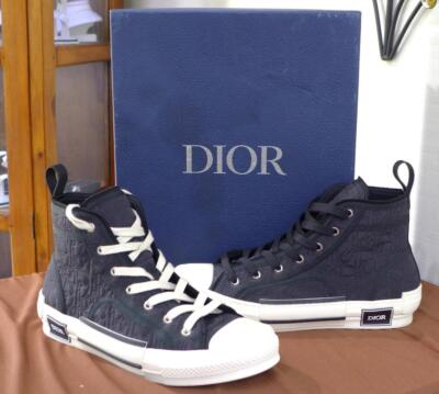Dior B23 High Top Dior Oblique Kumo Black Sneakers Size 42.5 | eBay