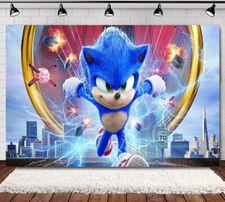 Sonic Hedgehog Birthday Party Banner (5x3)  (DZP5)