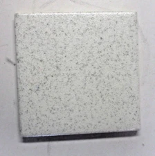 1 Wall Tile Suntile USA 4-5/16 Tiny Dimples Specks Brown & Blue on Off White Vtg