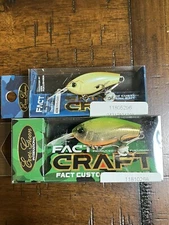 Lot of Two (2) EVERGREEN Fact Custom SPIN CRAFT/Fact Craft Crankbaits
