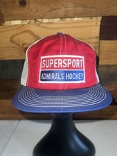 Vintage RARE 80s IHL Milwaukee Admirals Hockey Red Colored Snapback Hat K Brand
