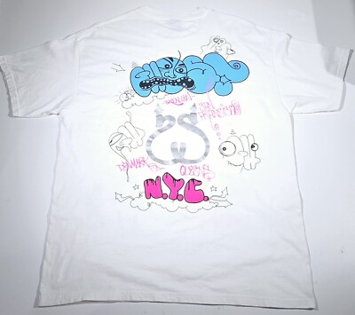 Stussy X Ghost Cousin Frank World Tour 2006 White T-Shirt