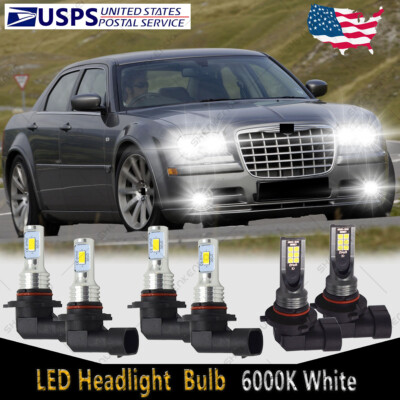 For Chrysler 300C 2005-2009 6X 6000K Combo LED Headlight Fog Light Bulbs Kit YHB