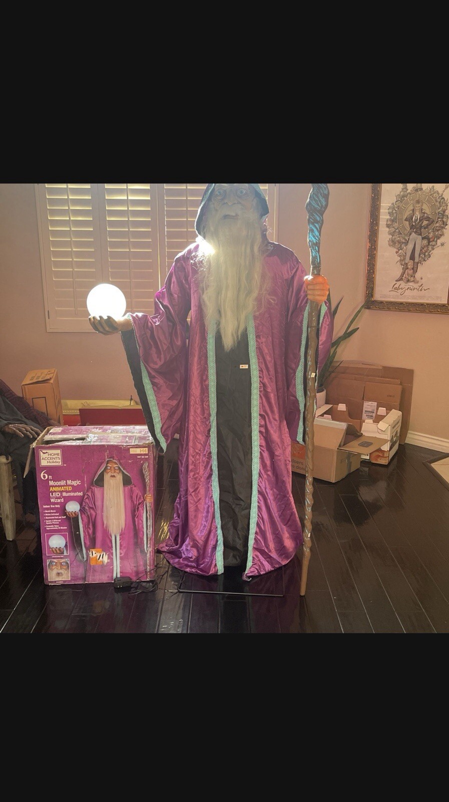 Animated LED 6 FT. Animated WIZARD Halloween Home Depot 2023 eBay