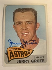 Jerry Grote 1965 Autographed Card Houston Astros Rare TC1431