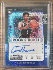 2021-22 Cameron Thomas contenders rookie ticket auto blue shimmer # 18/20