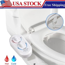 Bidet Fresh Water Spray Set Non Electric Toilet Seat Attachment Hot Cold Wash