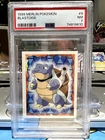 Pokemon Card - 1999 Blastoise 9 Sticker - Topps Merlin PSA 7