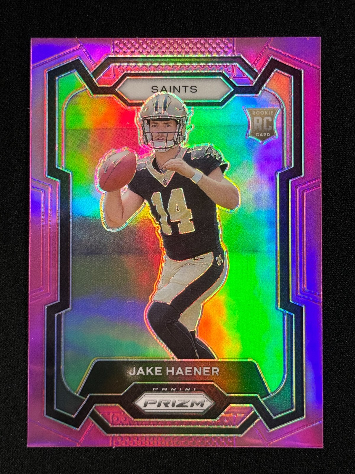 2023 Panini Prizm #374 Jake Haener Pink Prizm Rookie RC