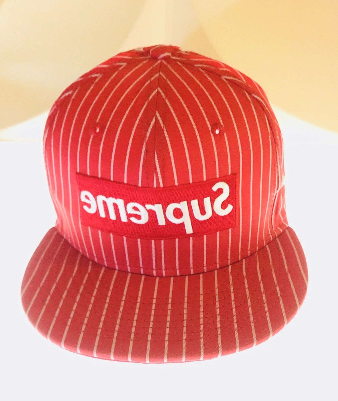 Int’l Shipping Avail! SUPREME COMME des GARCONS 14 SS NEW ERA CAP RED 7-1/2