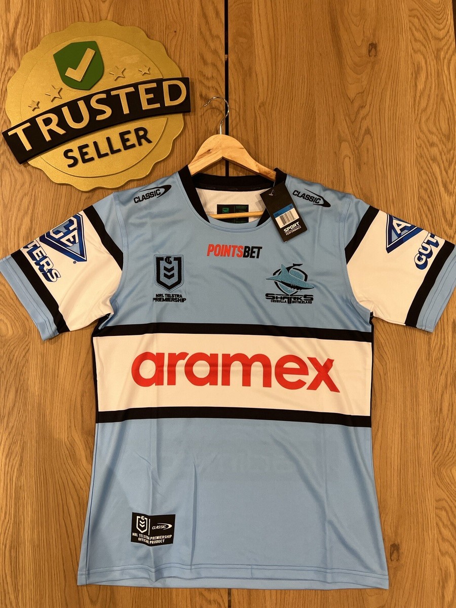 Cronulla-Sutherland Sharks 2024 Mens Size Medium Home NRL Jersey