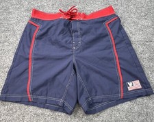Disney Swim Trunks Mens Large Mickey Mouse USA Flag Board Shorts Bathing Suit