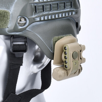 セール！FASTヘルメット用 LEDライト + IFF IR ビーコン TAN FASTヘルメット用 LEDライト + IFF IR ビーコン TANカラー