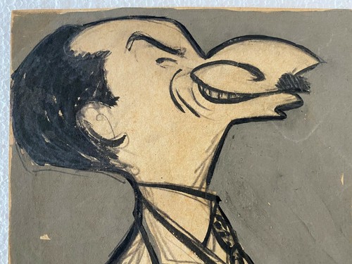 Juan David. Karikatur. Ohne Titel, 1958. Mischtechnik auf Papier. Original signiert. - Bild 10 von 12