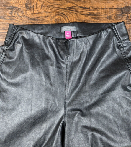 VINCE CAMUTO Pants Womens Faux Leather Black Skinny Leggings XS Pull On - Picture 5 of 16