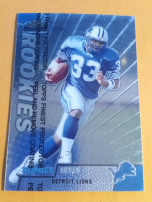 1999 Topps Finest Sedrick Irvin #157 Rookie RC - Lions - w/peel