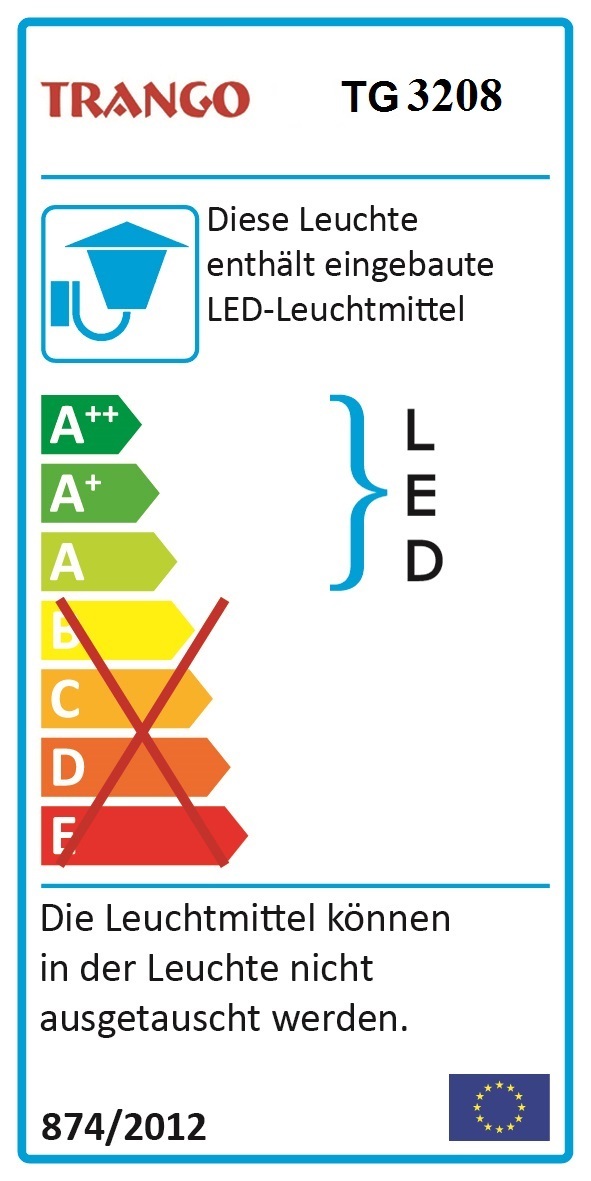 Trango LED Party Lichterkette – 10 Bunte Glühbirnen Aus Echtglas, 8 M Gesamtlänge, Inkl. Netzteil, Für Innenbereich