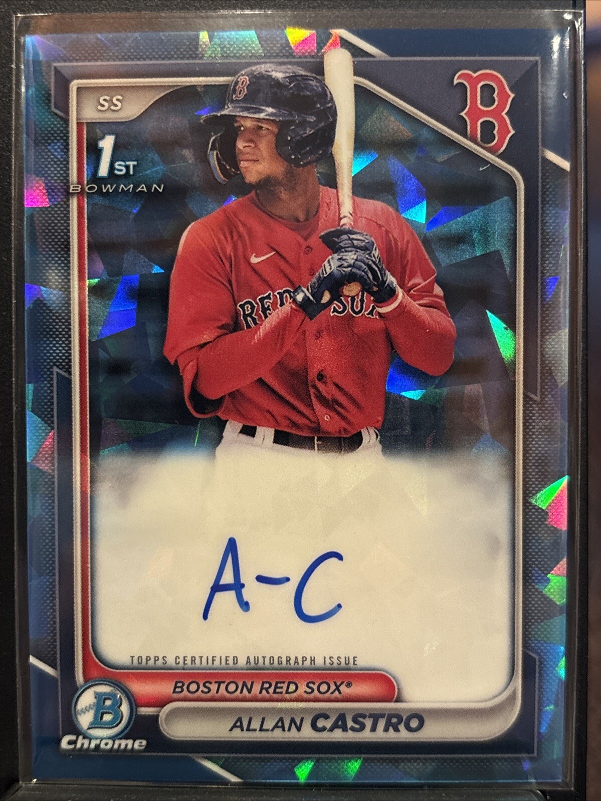 2024 Bowman Sapphire Allan Castro 1st Bowman Auto BSPAACA Redsox RC