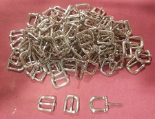 Leather Hardware - LOT OF 100 Vintage NORTH & JUDD #12 Heel Bar Buckles-  1/2"